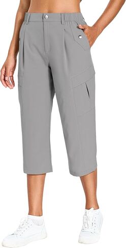 Women's Cargo Capris Lightweight Quick Dry Hiking Pants Water Resistant Summer Travel Pants with 6 Pockets 2026 in Saudi Arabia