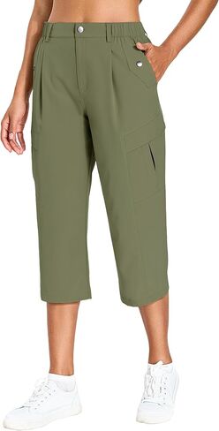 Women's Cargo Capris Lightweight Quick Dry Hiking Pants Water Resistant Summer Travel Pants with 6 Pockets 2026 in Saudi Arabia