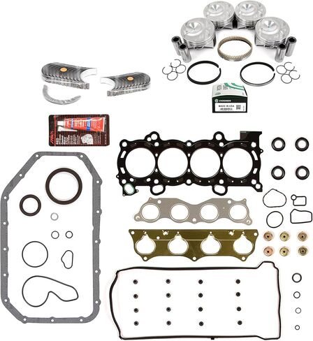Evergreen SA-9761198816-2 Full Gasket Set Pistons Bearings Compatible With/For 02-05 Honda Civic Acura RSX-Base K20A3 in Saudi Arabia