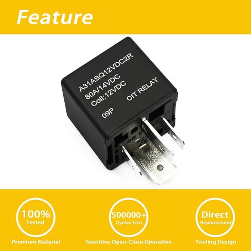2 Pcs 1R2491, 13742705, 897H1AHDR1, 4671886AA, 68110974AA Multi Purpose | Accessory Power Relay Compatible with Jeep Grand Cherokee Gladiator Wk 2014-2022, 12V 70A 4 Pins in Saudi Arabia
