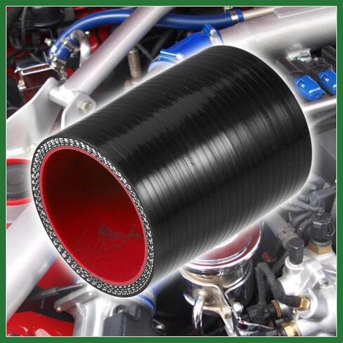 Motoforti 48-51mm 1.9"-2" ID Straight Silicone Reducer Hose Silicone Hose Coupler Intercooler Tube Black for Car Intercooler Intake Piping Long-lasting in Saudi Arabia