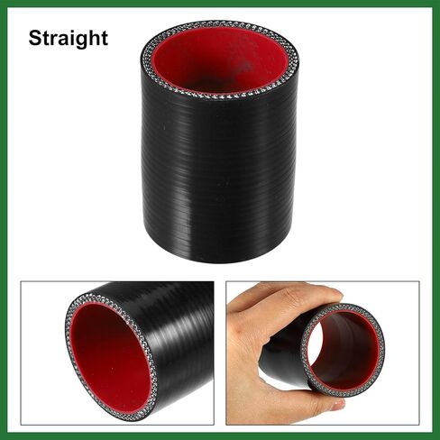 Motoforti 48-51mm 1.9"-2" ID Straight Silicone Reducer Hose Silicone Hose Coupler Intercooler Tube Black for Car Intercooler Intake Piping Long-lasting in Saudi Arabia