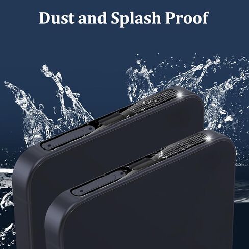 غطاء غبار مكبر الصوت لهاتف سامسونج جالاكسي S25 الترا، غطاء لاصق مقاوم للغبار وسدادات مكبر الصوت - 4 قطع (أسود) in Kuwait