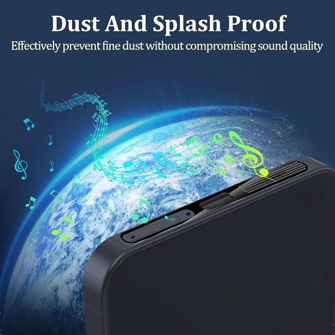غطاء غبار مكبر الصوت لهاتف سامسونج جالاكسي S25 الترا، غطاء لاصق مقاوم للغبار وسدادات مكبر الصوت - 4 قطع (أسود) in Kuwait
