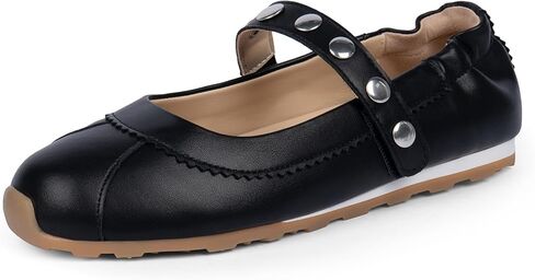 Mary Jane Sneakers Flats Dressy Shoes for Women Comfortable Slip On Casual Fashion Sneakers in Saudi Arabia