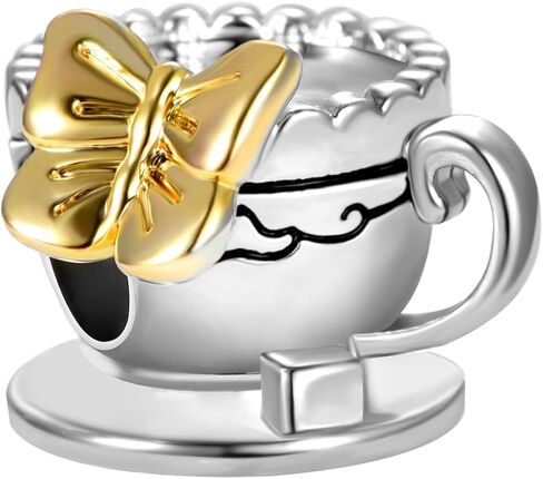 JMQJewelry Coffee Charm Compatible with Pandora Charms Bracelets for Women Christmas in Saudi Arabia