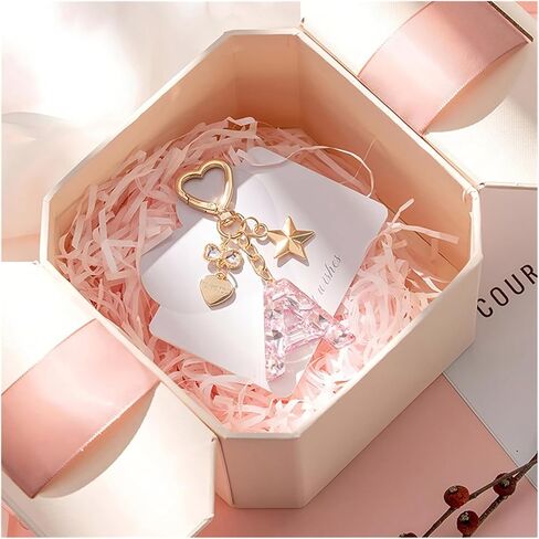 Pink Letter Keychain with Sequin - Personalized Initial, Heart & Butterfly Charm, Epoxy Resin Gift for Her, Women in Saudi Arabia