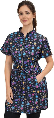 سترة طويلة بطول أطول من Ladybird Line 213 مقاومة للماء بطباعة مخالب صغيرة، مقاومة لمبيضات الشعر، فتحات جانبية، حزام ربط قابل للتعديل in Kuwait