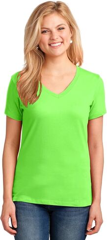 APPAREL GLOBE Women's Core Cotton V-Neck T-Shirt in Saudi Arabia