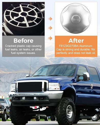 FD-4596 Fuel Filter Element and F81Z9G270BA Fuel Filter Cap Fit for Ford F250 F350 F450 F550 Super Duty and E350 E450 E550 Econoline 7.3L V8 Power Stroke in Saudi Arabia