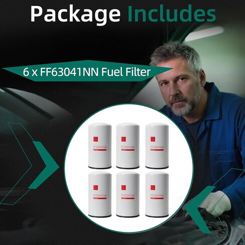 6 PCS FF63041NN Fuel Filter, Fits for Cummins B6.7L engines 2020-2022；For Cummins Stage V OSB 6.7L engines 2020-2022; Fits for cummins Stage V L9 20-22#FF63041-NN 5526400 in Saudi Arabia