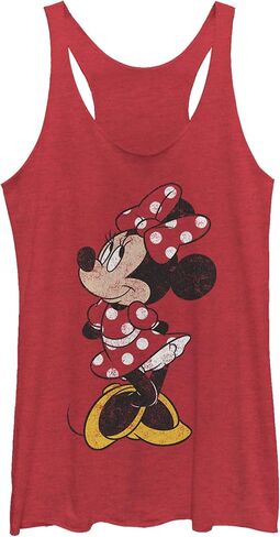Women's Mickey & Friends Minnie Mouse Portrait Distressed Racerback Tank Top in Saudi Arabia