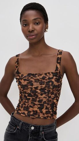 L'AGENCE Women's Rasha Shirred Tank in Saudi Arabia