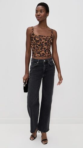 L'AGENCE Women's Rasha Shirred Tank in Saudi Arabia