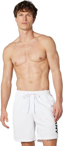 DKNY Men's Stretch Quick Dry Volley UPF 40+ Protection Swim Trunk in Saudi Arabia