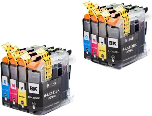 متوافق مع مستلزمات الطابعة MFC-J475DW MFC-J4410DW J4110DW J552DW لرقم الجزء LC133 133 133 131 (3 قطع أصفر) in Saudi Arabia