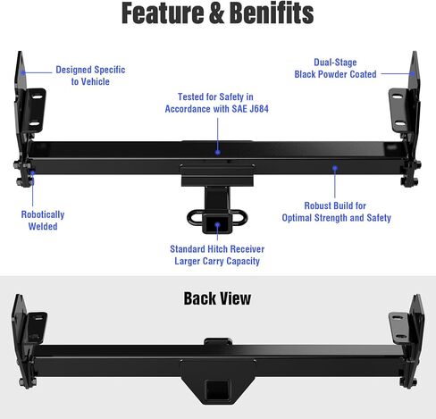 Trailer Hitch, 2 inch Towing Hitch Receiver with Class 3 Hitch Cover Compatible with Toyota Tacoma 2005-2015 in Saudi Arabia