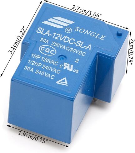 مرحلات الطاقة Hanzou 5PIN 12V 30A SLA-12VDC-SL-A مرحل طاقة لفائف التيار العالي PCB in Kuwait