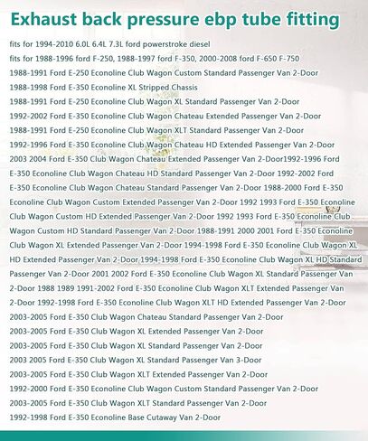 3C3Z-9F485-BA EBP أنبوب تركيب يناسب 1994-2010 6.0L 6.4L 7.3L فورد باورستروك ديزل، يناسب 1988-1996 فورد F-250 1988-1997 فورد F-350 2000-2008 فورد F-650F-750 in Kuwait