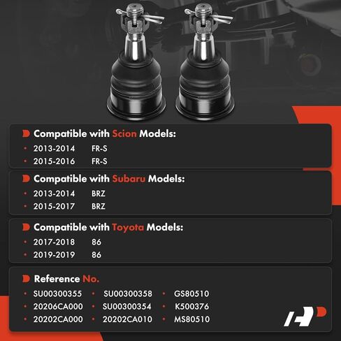 A-Premium 2 × وصلات كروية سفلية أمامية، متوافقة مع Scion FR-S FRS 2013-2016 وSubaru BRZ 2013-2017 وToyota 86 2017-2019 in Saudi Arabia