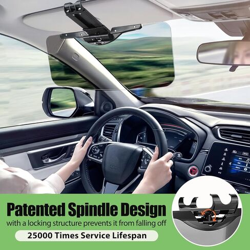 Car Sun Visor Extender,Polarized Anti-Glare Extension 180° Foldable Sun Blocker,UV400 Protection Universal Fit,Black (ZYB-1) in Saudi Arabia