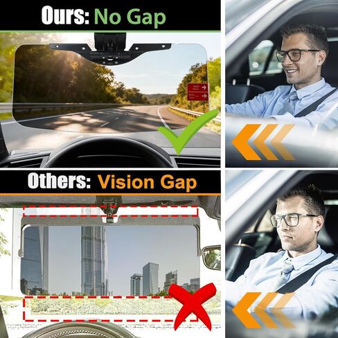 Car Sun Visor Extender,Polarized Anti-Glare Extension 180° Foldable Sun Blocker,UV400 Protection Universal Fit,Black (ZYB-1) in Saudi Arabia