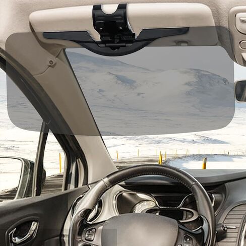 Car Sun Visor Extender,Polarized Anti-Glare Extension 180° Foldable Sun Blocker,UV400 Protection Universal Fit,Black (ZYB-1) in Saudi Arabia
