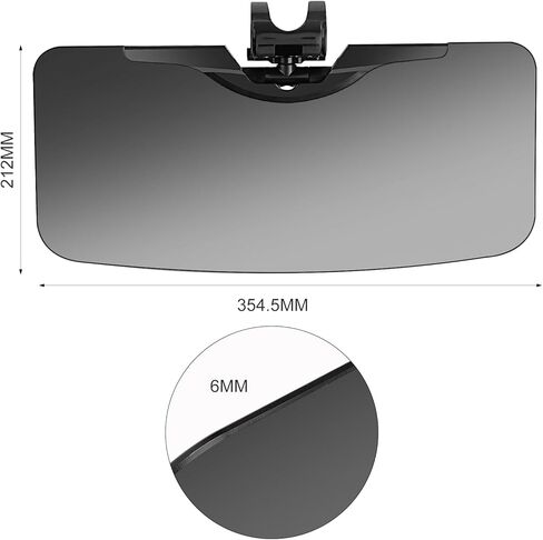 Car Sun Visor Extender,Polarized Anti-Glare Extension 180° Foldable Sun Blocker,UV400 Protection Universal Fit,Black (ZYB-1) in Saudi Arabia