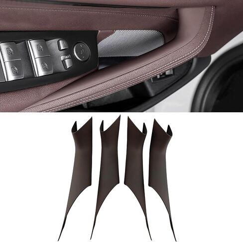 Interior Door Handles Protective Covers Compatible with BMW 5 Series G30 G31 2017-2022 Car Interior Door Pull Handle Covers for 520i 520d 525d 530e 530i 540d 540i 550i (4PCS Mocha Brown) in Saudi Arabia