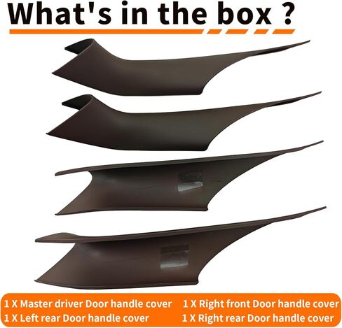 Interior Door Handles Protective Covers Compatible with BMW 5 Series G30 G31 2017-2022 Car Interior Door Pull Handle Covers for 520i 520d 525d 530e 530i 540d 540i 550i (4PCS Mocha Brown) in Saudi Arabia