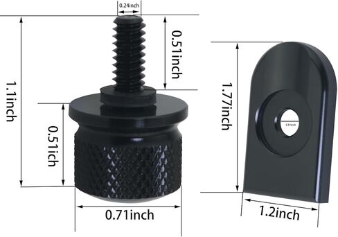 Black Aluminium Seat Bolt Pull Ring Screw Mounting Knob Cover 750 Seat Cushion Nut Screw Spacer Compatible with 1996 2024 5x5x5cm Connecting Tab Screws in Saudi Arabia