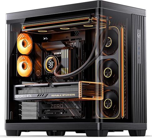 ​JONSBO TK-4 Wood ATX PC Case,Mid Tower Computer Case,Bi-Bent Surround View Glass,Aluminum Alloy, Standard 6 * 140mm + 2 * 92mm Fan,ATX SP Back-Connect(BTF) MB /460GPU/200PSU,Type-C Jack, Wood in Saudi Arabia