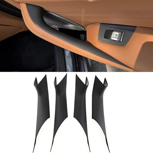 Interior Door Handles Protective Covers Compatible with BMW 5 Series G30 G31 2017-2022 Car Interior Door Pull Handle Covers for 520i 520d 525d 530e 530i 540d 540i 550i (4PCS Mocha Brown) in Saudi Arabia
