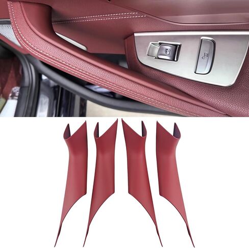 Interior Door Handles Protective Covers Compatible with BMW 5 Series G30 G31 2017-2022 Car Interior Door Pull Handle Covers for 520i 520d 525d 530e 530i 540d 540i 550i (4PCS Mocha Brown) in Saudi Arabia