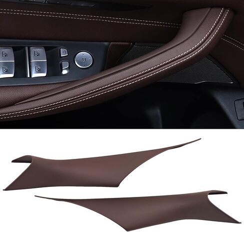 Interior Door Handles Protective Covers Compatible with BMW 5 Series G30 G31 2017-2022 Car Interior Door Pull Handle Covers for 520i 520d 525d 530e 530i 540d 540i 550i (4PCS Mocha Brown) in Saudi Arabia