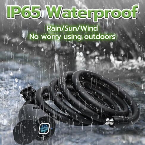 كابل قفل دراجة ببصمة الإصبع، سلسلة قفل دراجة بدون مفتاح من Eeesmart شديدة التحمل مضادة للسرقة قفل دراجة مقاوم للماء رقمي ذكي 1.5 متر كابل من الفولاذ المقاوم للصدأ قفل دراجة مع دعامة تثبيت in Kuwait