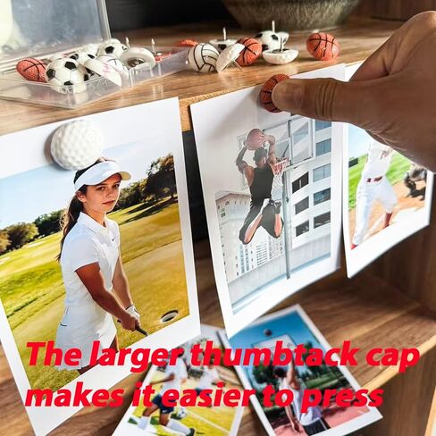 Push Pins for Wall,25Pcs Sports Decorative Push Pins, Thumb Tacks for Bulletin Board, Photos Wall & Maps, Desk Decor for School Offices (Golf) in Saudi Arabia