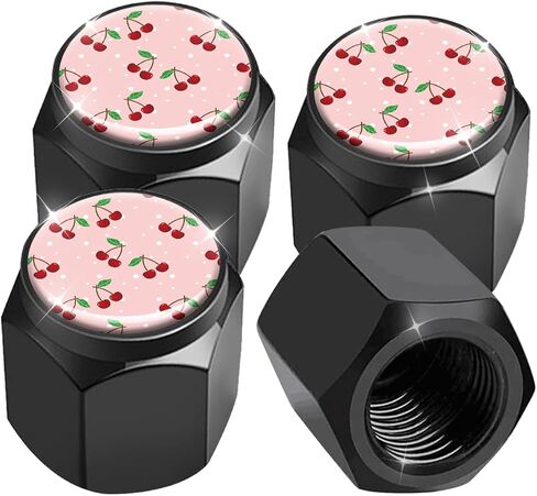 Tire Valve Stem Caps 4 Pack, Car Wheel Stem Caps,Aluminum Air Valve Covers Universal Fit for Cars, SUVs,Trucks, Bikes, and Motorcycles(Skull Head Rose) in Saudi Arabia