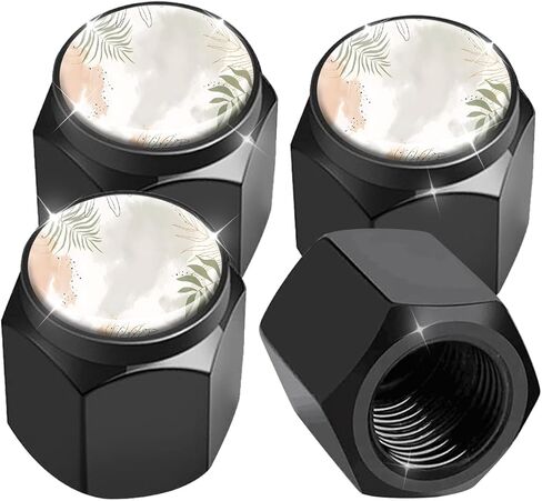 Tire Valve Stem Caps 4 Pack, Car Wheel Stem Caps,Aluminum Air Valve Covers Universal Fit for Cars, SUVs,Trucks, Bikes, and Motorcycles(Skull Head Rose) in Saudi Arabia