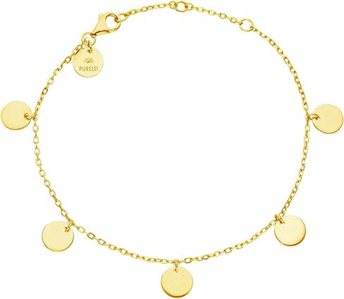Purelei® Kalea Bracelet – Elegant, playful women's bracelet with coins – 18K Gold plated stainless steel jewelry – Adjustable length 6/7/7,5 inch – Fashion jewelry for your individual look in Saudi Arabia