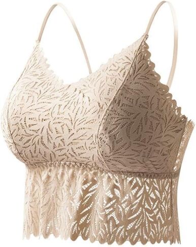 Women's Floral Lace Spaghetti Strap Tank Top V Neck Slim Basic Camisoles Going Out in Kuwait