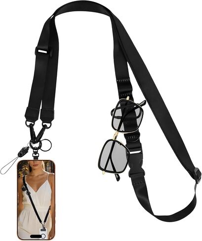 2-in-1 Phone Lanyard Crossbody,Adjustable Phone Strap for Women,Cute Breakaway Lanyard for ID Badges,Keys in Saudi Arabia