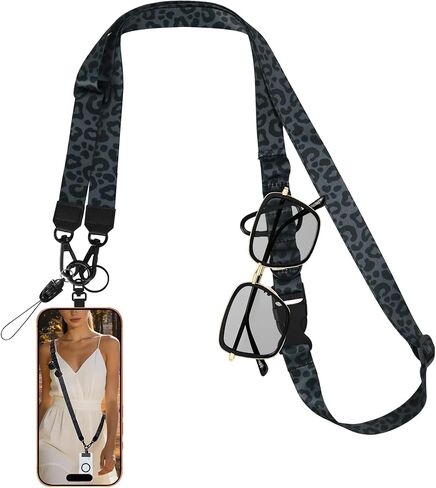 2-in-1 Phone Lanyard Crossbody,Adjustable Phone Strap for Women,Cute Breakaway Lanyard for ID Badges,Keys in Saudi Arabia