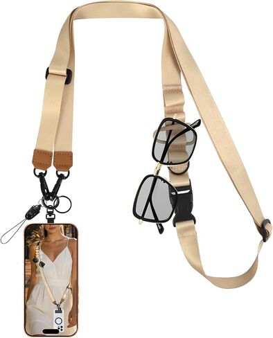2-in-1 Phone Lanyard Crossbody,Adjustable Phone Strap for Women,Cute Breakaway Lanyard for ID Badges,Keys in Saudi Arabia