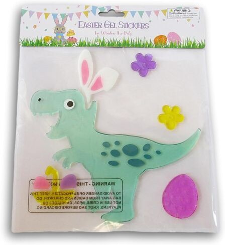 ملصقات لاصقة للنافذة من جل أرنب عيد الفصح تيرانوصور ريكس - 8 قطع in Kuwait
