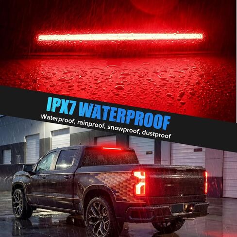 LED Third Brake Light Compatible with Silverado Sierra 1500 2019-2025 2500HD 3500HD 2020-2025 Silverado 1500LD/Sierra1500 Limited 2022 3rd Brake Cargo Lamp Clear Lens (Fits With 2 Camera Only in Saudi Arabia