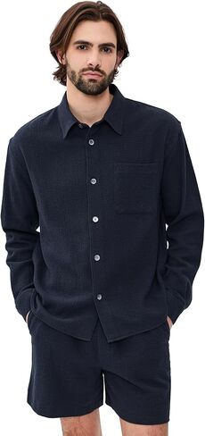 FRAME Men's Open Weave Long Sleeve Shirt in Saudi Arabia