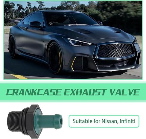 PCV Valve for Car, One Way Crankcase Forced Ventilation Valve, OEM #111810EA200 118106N202 118106N201 1181-1KC0A Parts, Compatible with Nissan Infiniti (Black & Green) in Saudi Arabia
