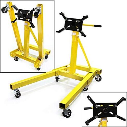 XtremepowerUS حامل محرك قابل للطي بسعة 2000 رطل رافعة محرك 360 درجة قابلة للتعديل رأس تركيب دوللي محرك إصلاح السيارات إعادة بناء جاك in Saudi Arabia