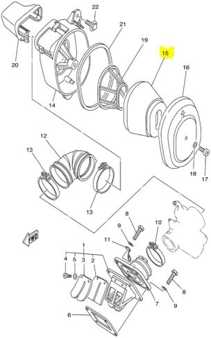 Generic OEM Air Filter Element 1T9-14450-01-00 Compatible With Yamaha DT100 MX100 RT100 in Saudi Arabia